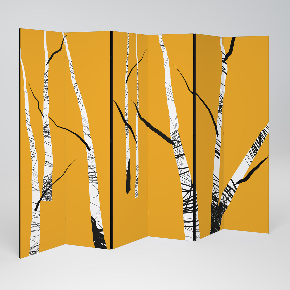 BIRCH ABSTRACT Rumsavdelare 6 paneler