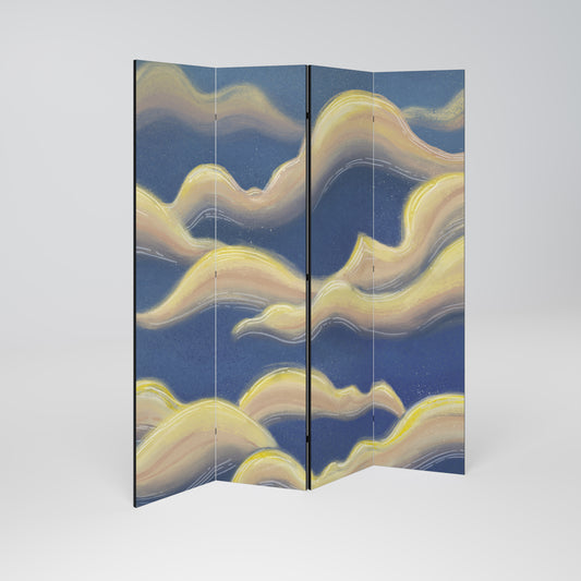 CLOUD RUFFLE Rumsavdelare 4 paneler