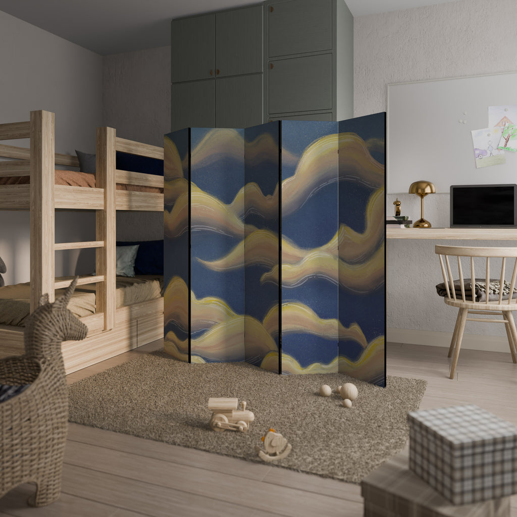 CLOUD RUFFLE Dekorativ rumsavdelare – 5 paneler
