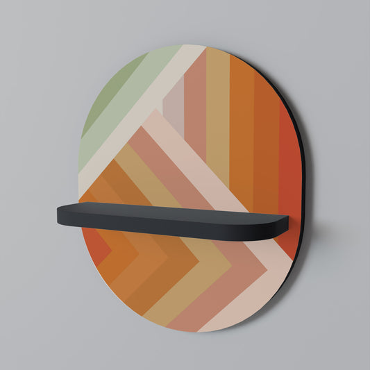 GRADIENT PICKS Oval konsthylla i svart finish