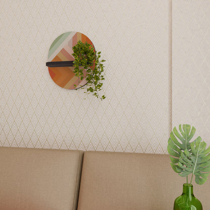 GRADIENT PICKS Oval konsthylla i svart finish