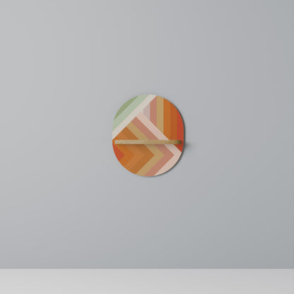 GRADIENT PICKS Oval konsthylla i ekeffekt