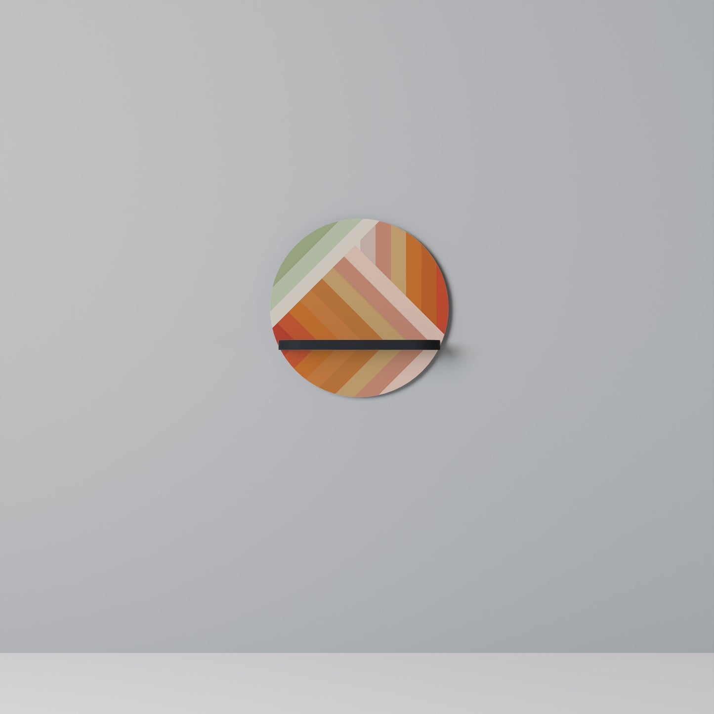 GRADIENT PICKS Rund konsthylla i svart finish