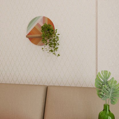 GRADIENT PICKS Rund konsthylla i ekeffekt