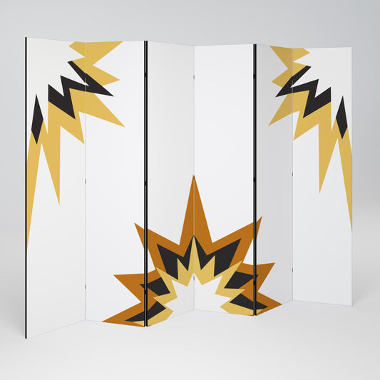EXPLOSIVE HARMONY Dekorativ rumsavdelare med 6 paneler