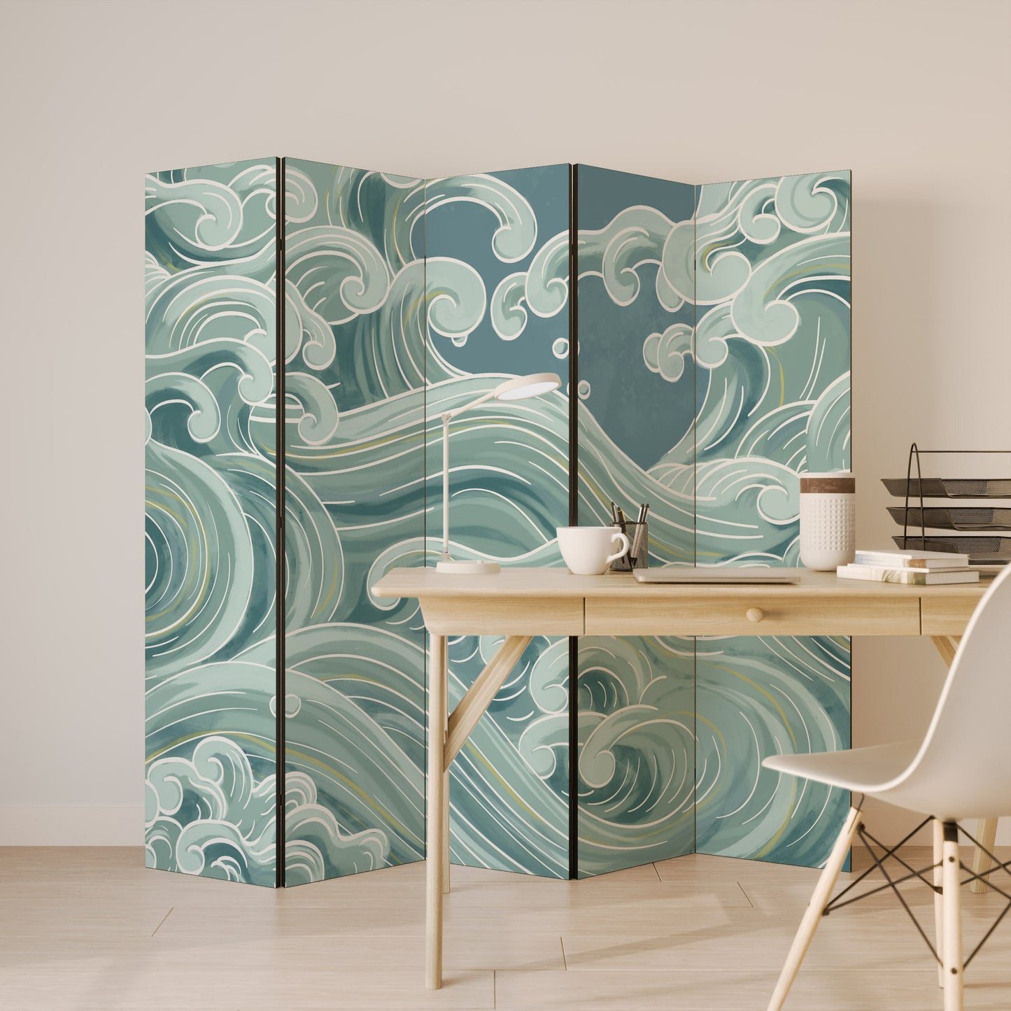 ASIAN SWAY Dekorativ rumsavdelare med 5 paneler