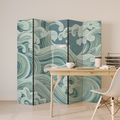ASIAN SWAY Dekorativ rumsavdelare med 5 paneler