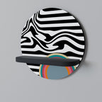 SPECTRA SHOWCASE Rund konsthylla i svart finish