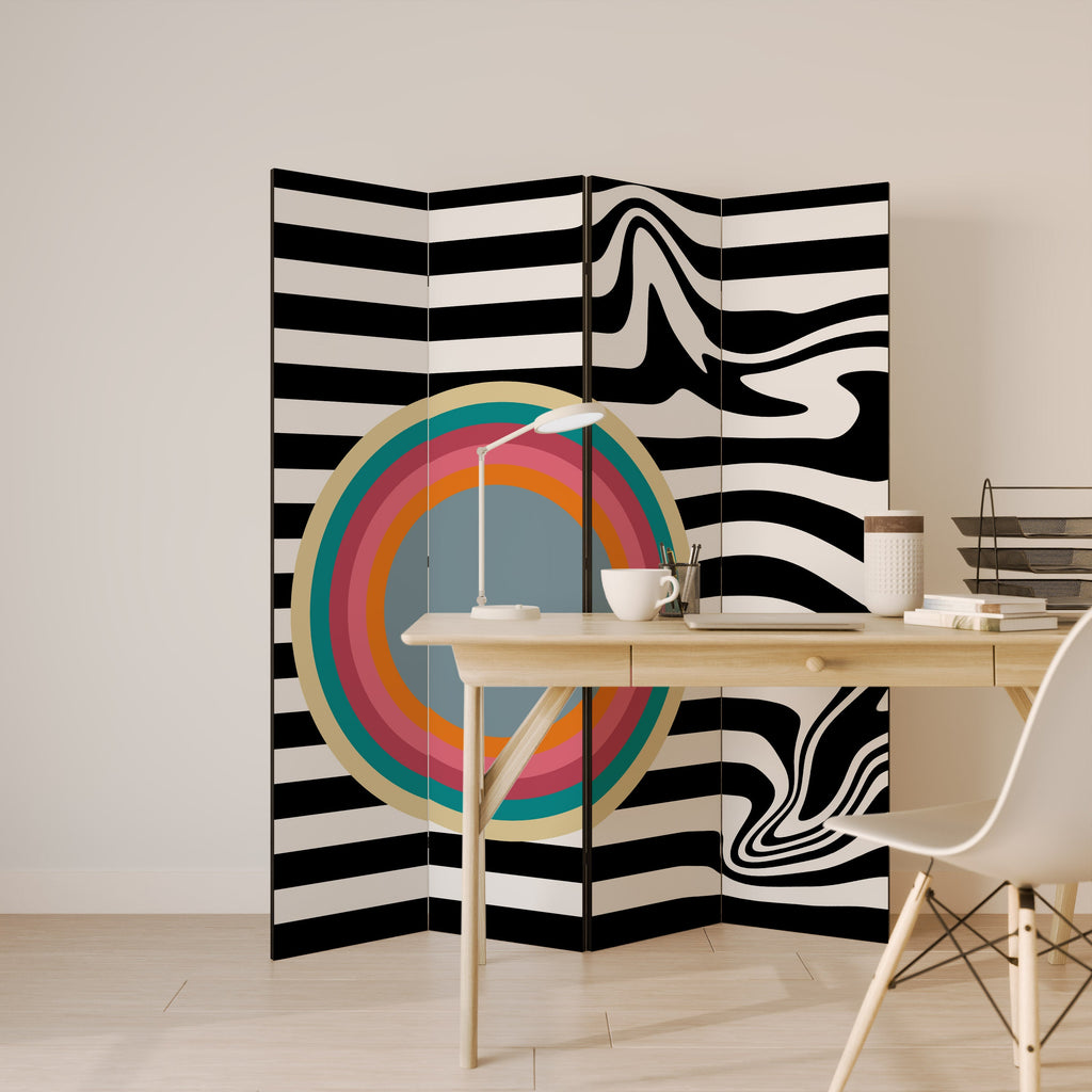 SPECTRA SHOWCASE Dekorativ rumsavdelare med 4 paneler
