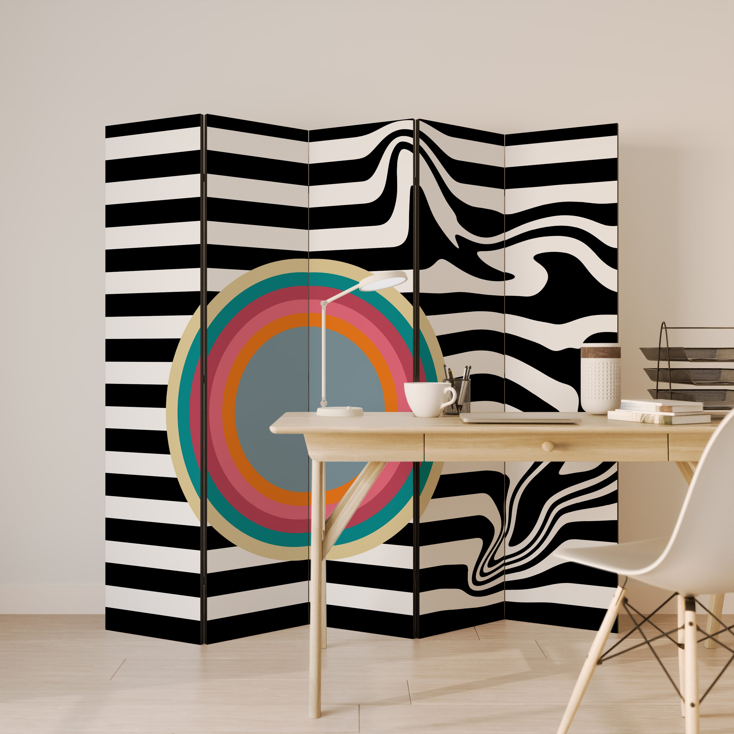 SPECTRA SHOWCASE Dekorativ rumsavdelare – 5 paneler