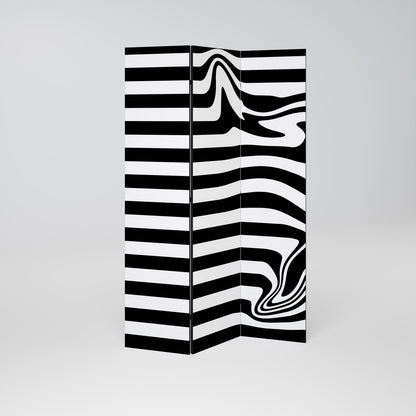 POLYLINE FUZZY 3-Panel Room Divider