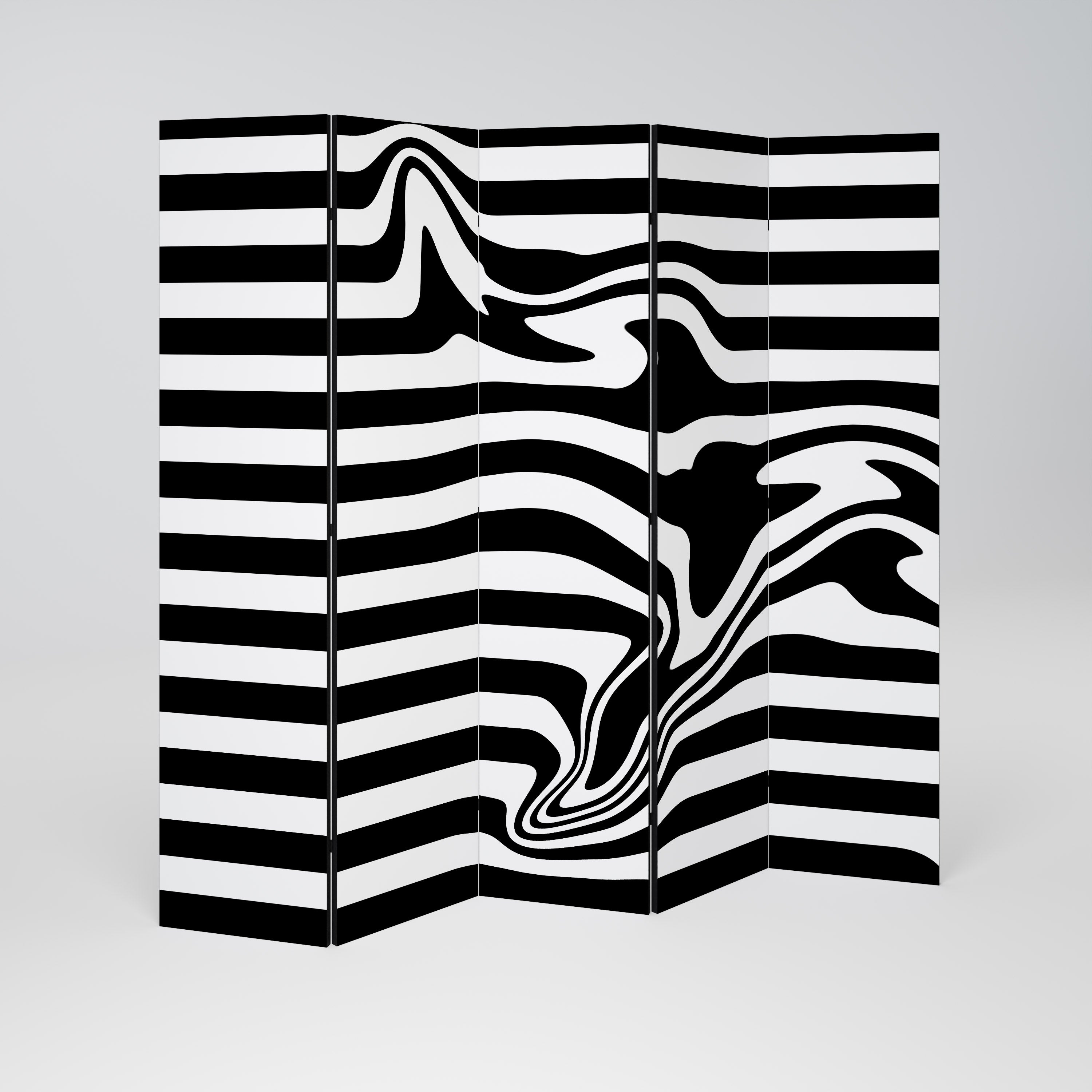 POLYLINE FUZZY 5-Panel Room Divider