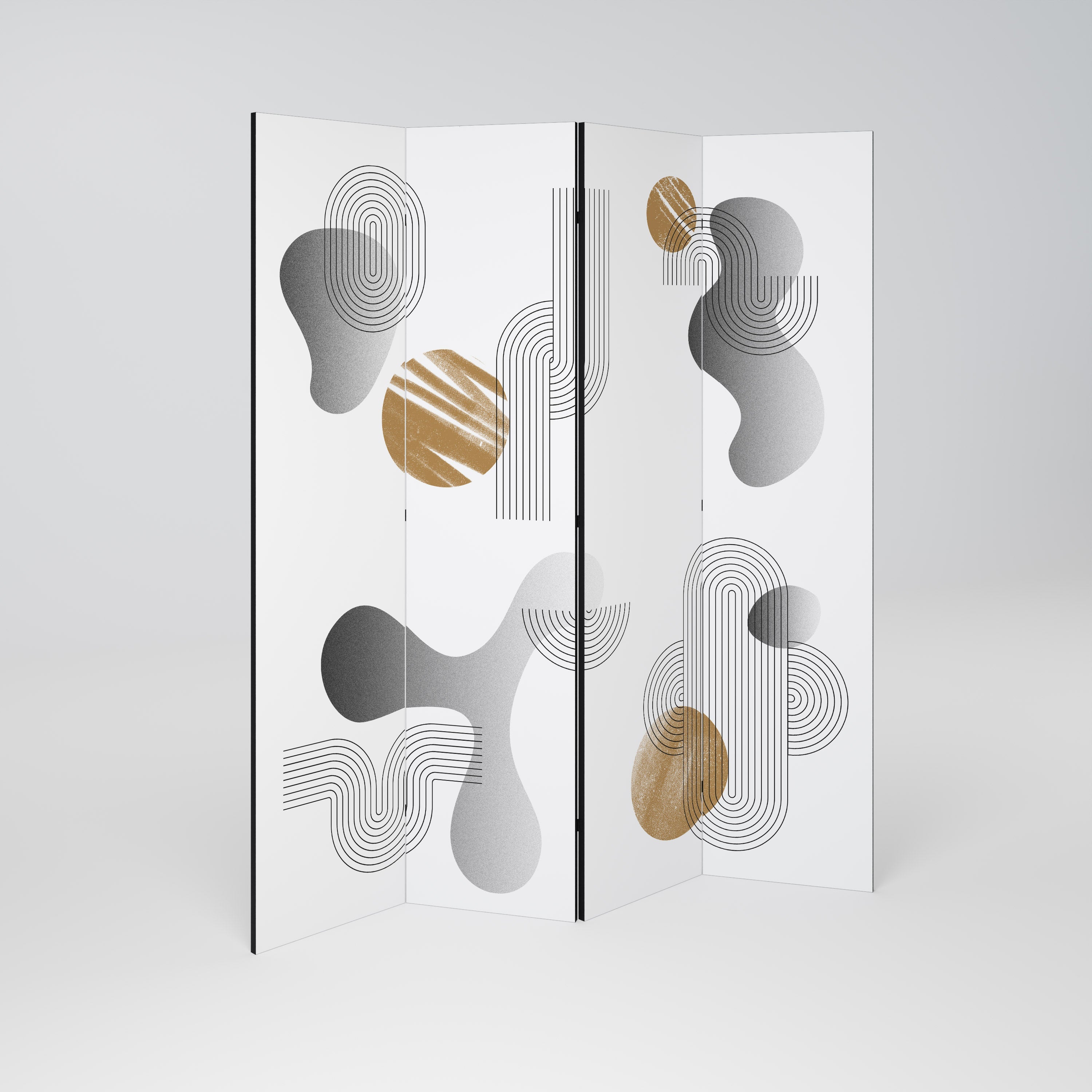 CLEAR CREATIONS Dekorativ rumsavdelare med 4 paneler