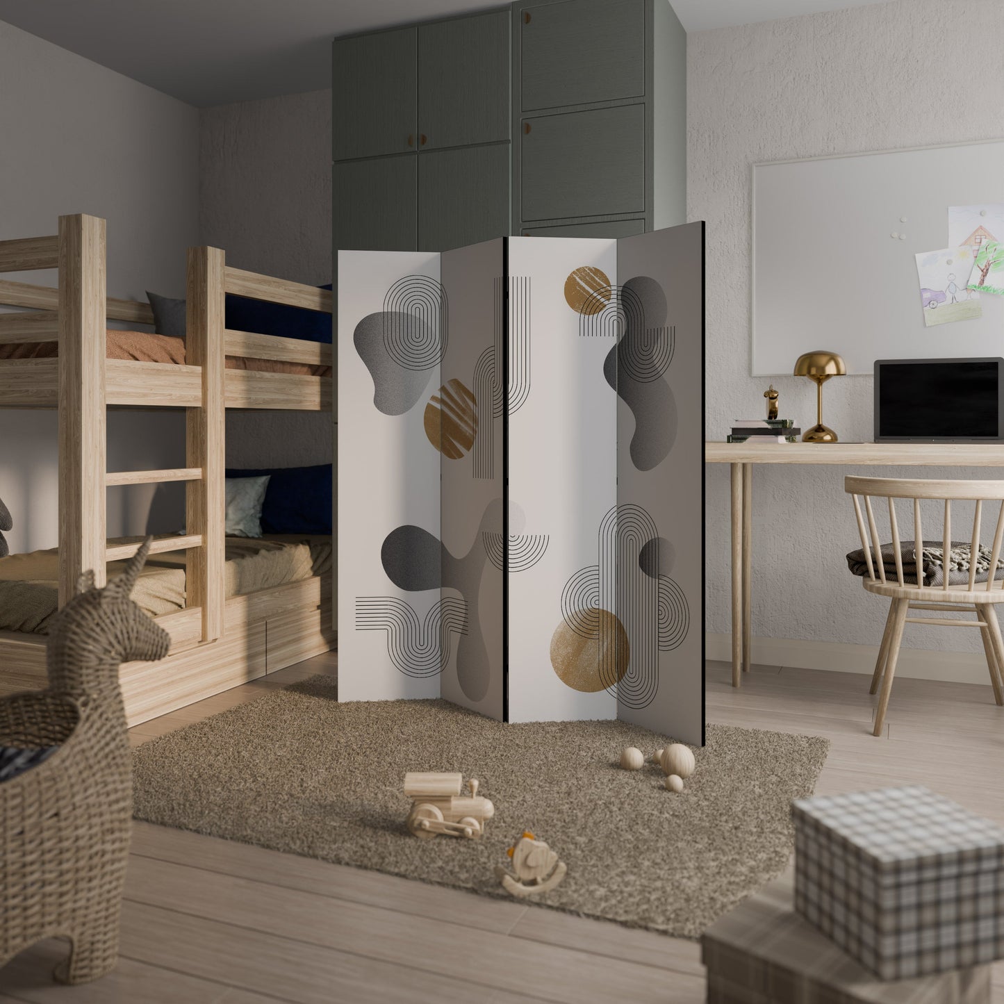 CLEAR CREATIONS Decorative 4-Panel Room Divider