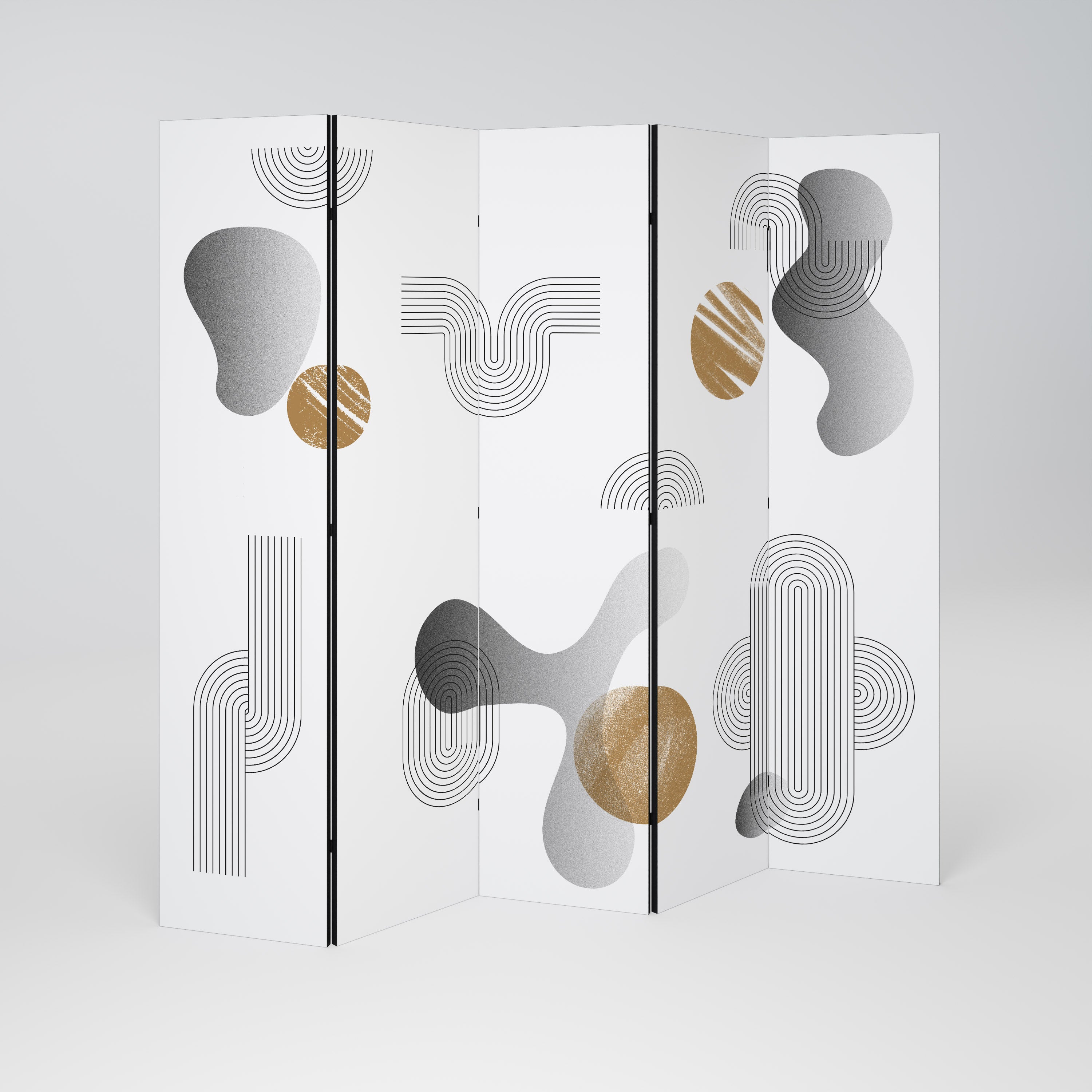 CLEAR CREATIONS Dekorativ rumsavdelare – 5 paneler