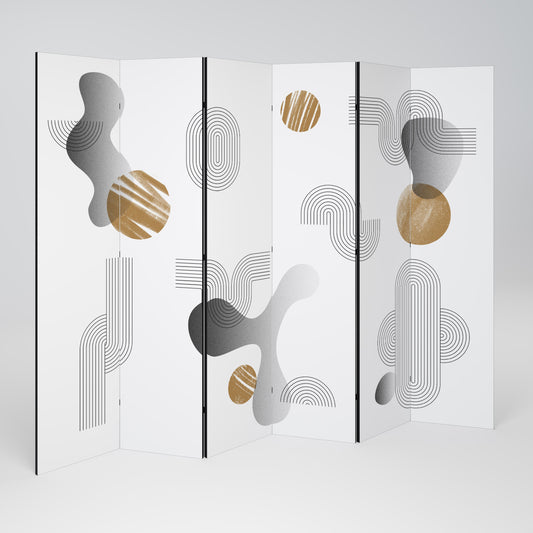 CLEAR CREATIONS Dekorativ rumsavdelare med 6 paneler
