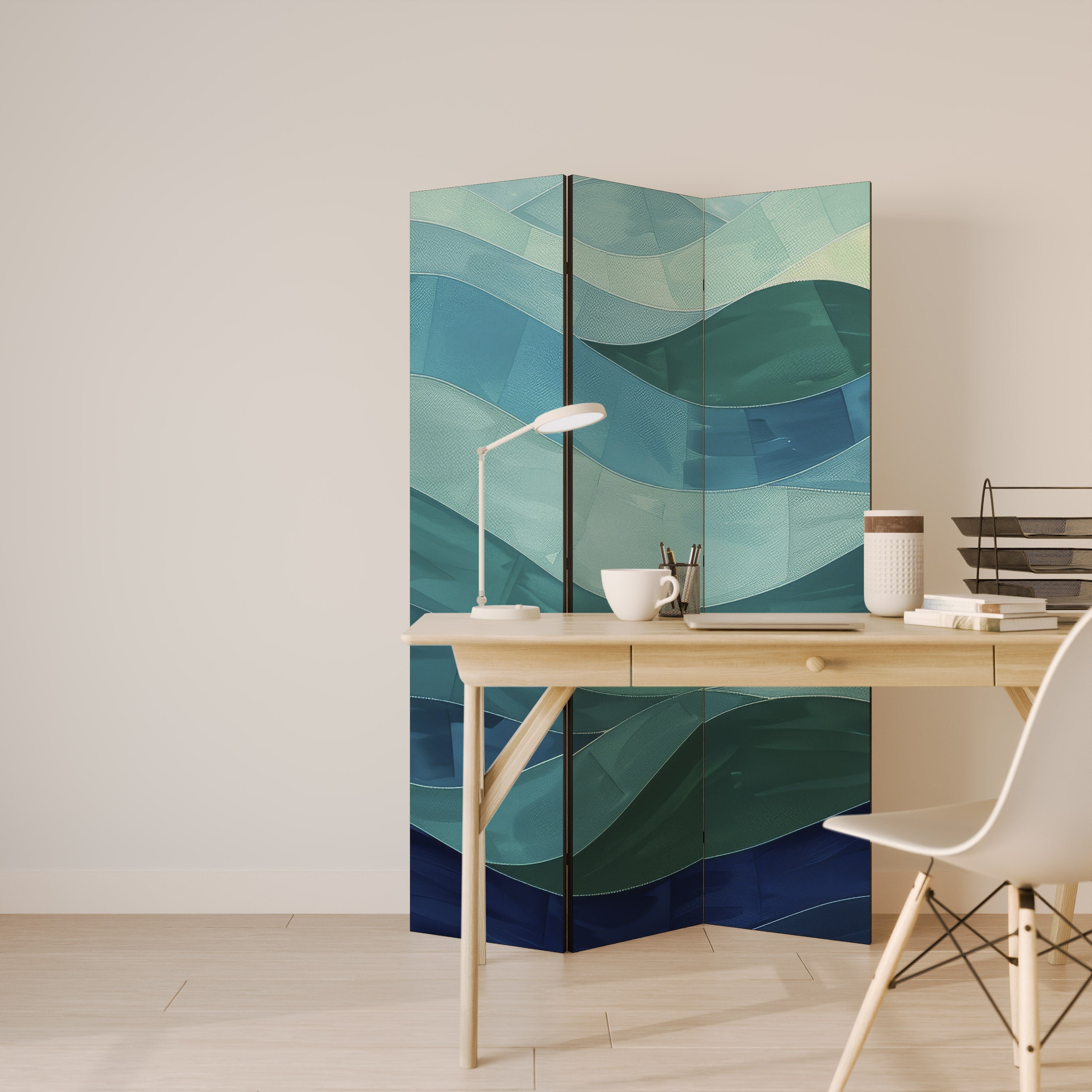 ETERNAL FLOW Dekorativ rumsavdelare med 3 paneler