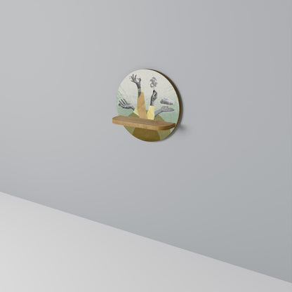 EARTH ELEMENTS Rund Konsthylla I Ekeffekt