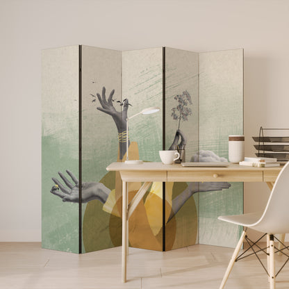 EARTH ELEMENTS Dekorativ rumsavdelare – 5 paneler