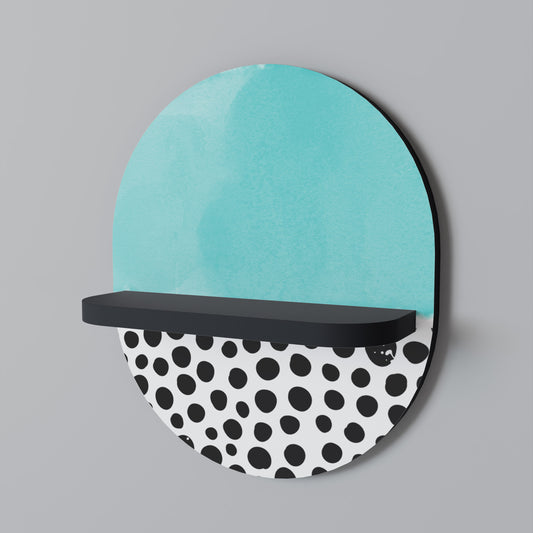 AZURE TREASURE Oval konsthylla i svart finish