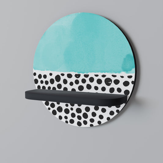 AZURE TREASURE Rund konsthylla i svart finish