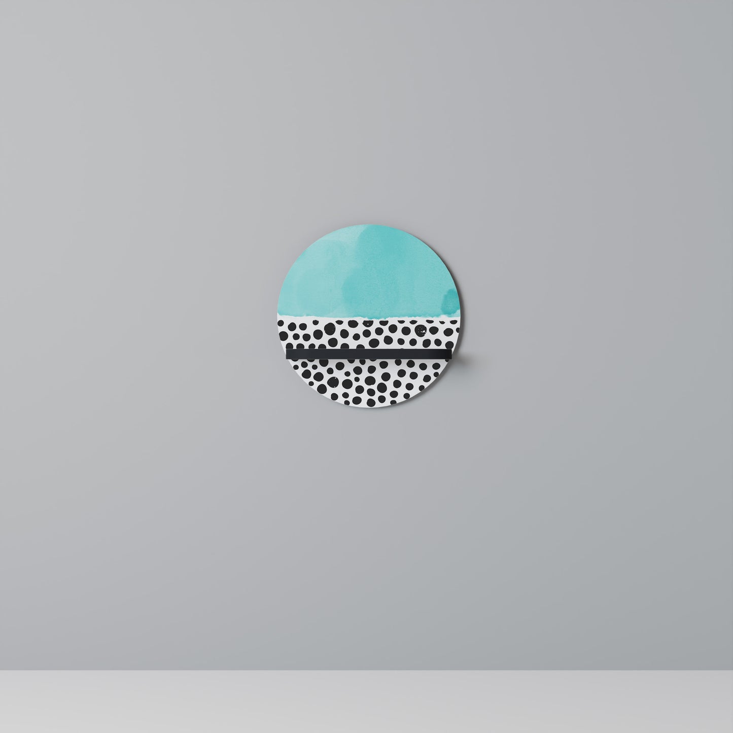 AZURE TREASURE Rund konsthylla i svart finish