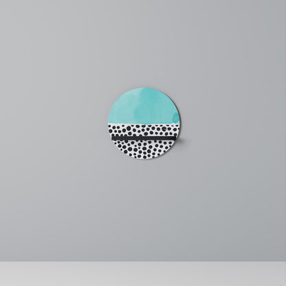 AZURE TREASURE Rund konsthylla i svart finish