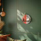 ORANGEY TREASURE Rund konsthylla i svart finish