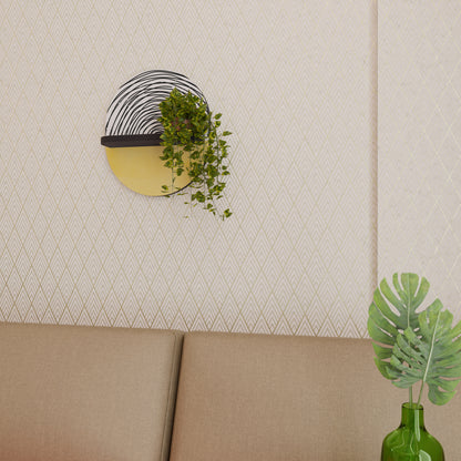 SUNNY TREASURE Oval konsthylla i svart finish