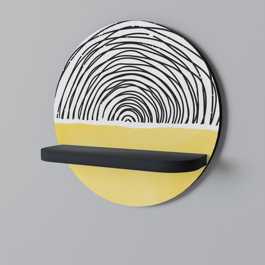 SUNNY TREASURE Rund konsthylla i svart finish