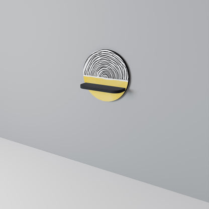 SUNNY TREASURE Rund konsthylla i svart finish