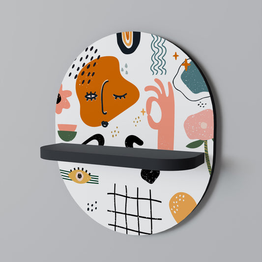 MATISSE WHIMSY Oval konsthylla i svart finish