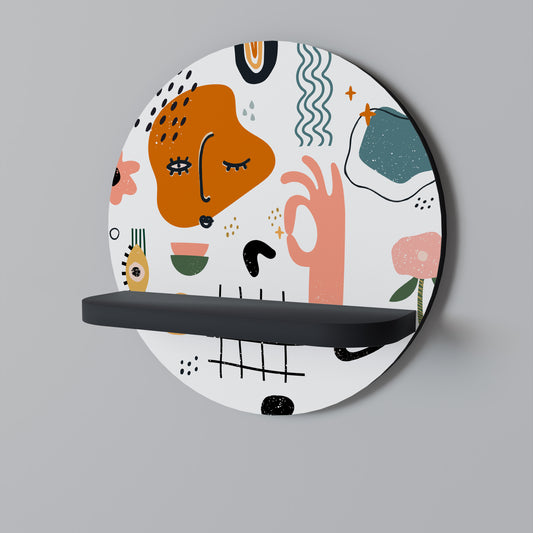 MATISSE WHIMSY Rund konsthylla i svart finish