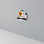 MATISSE WHIMSY Round Art Shelf In Black Finish