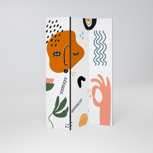 MATISSE WHIMSY Dekorativ rumsavdelare med 3 paneler