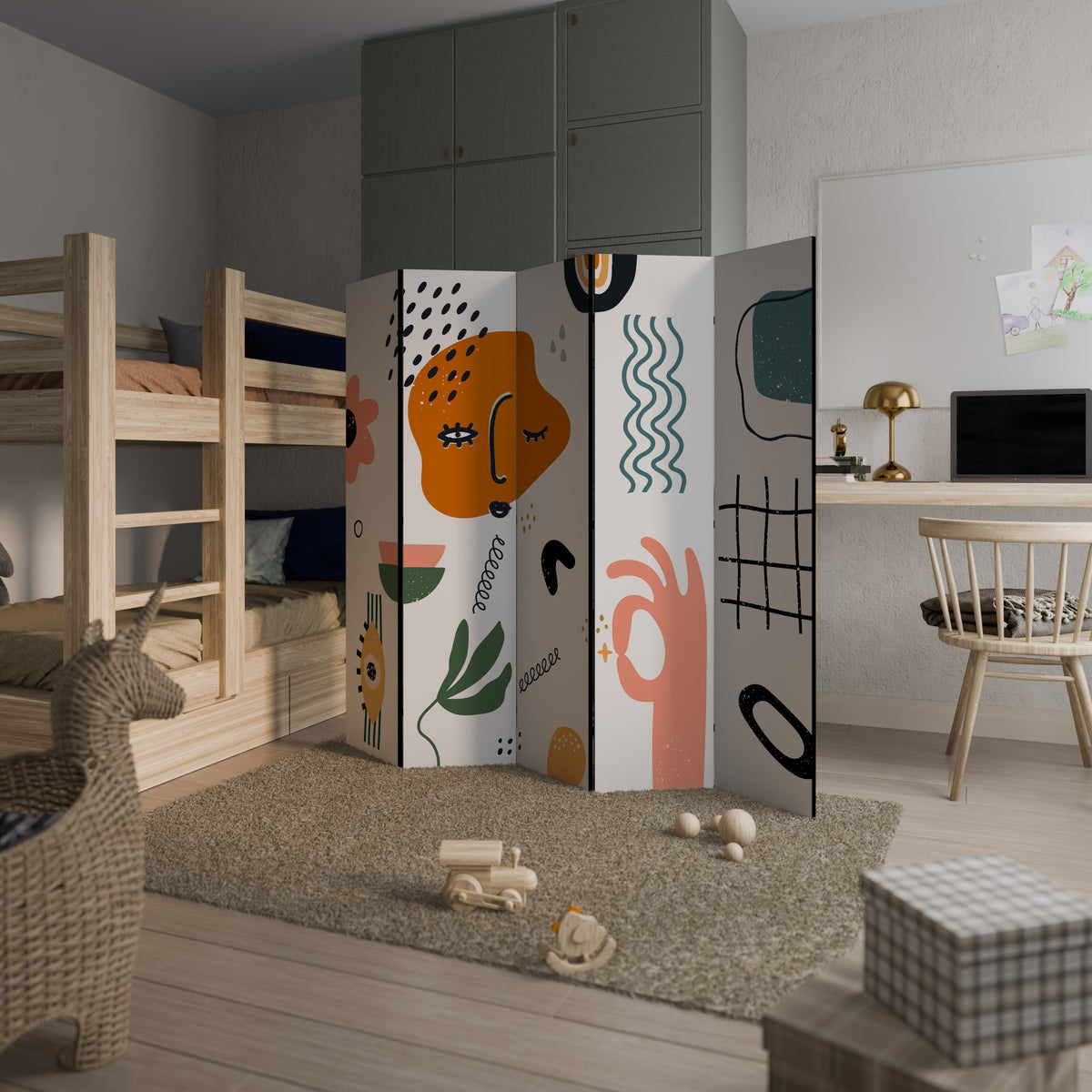 MATISSE WHIMSY 5-Panel Room Divider