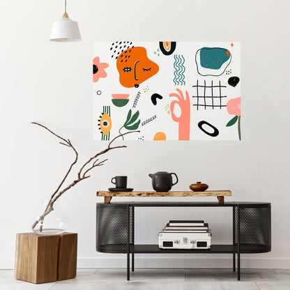 MATISSE WHIMSY horisontell affisch med självhäftande mönster