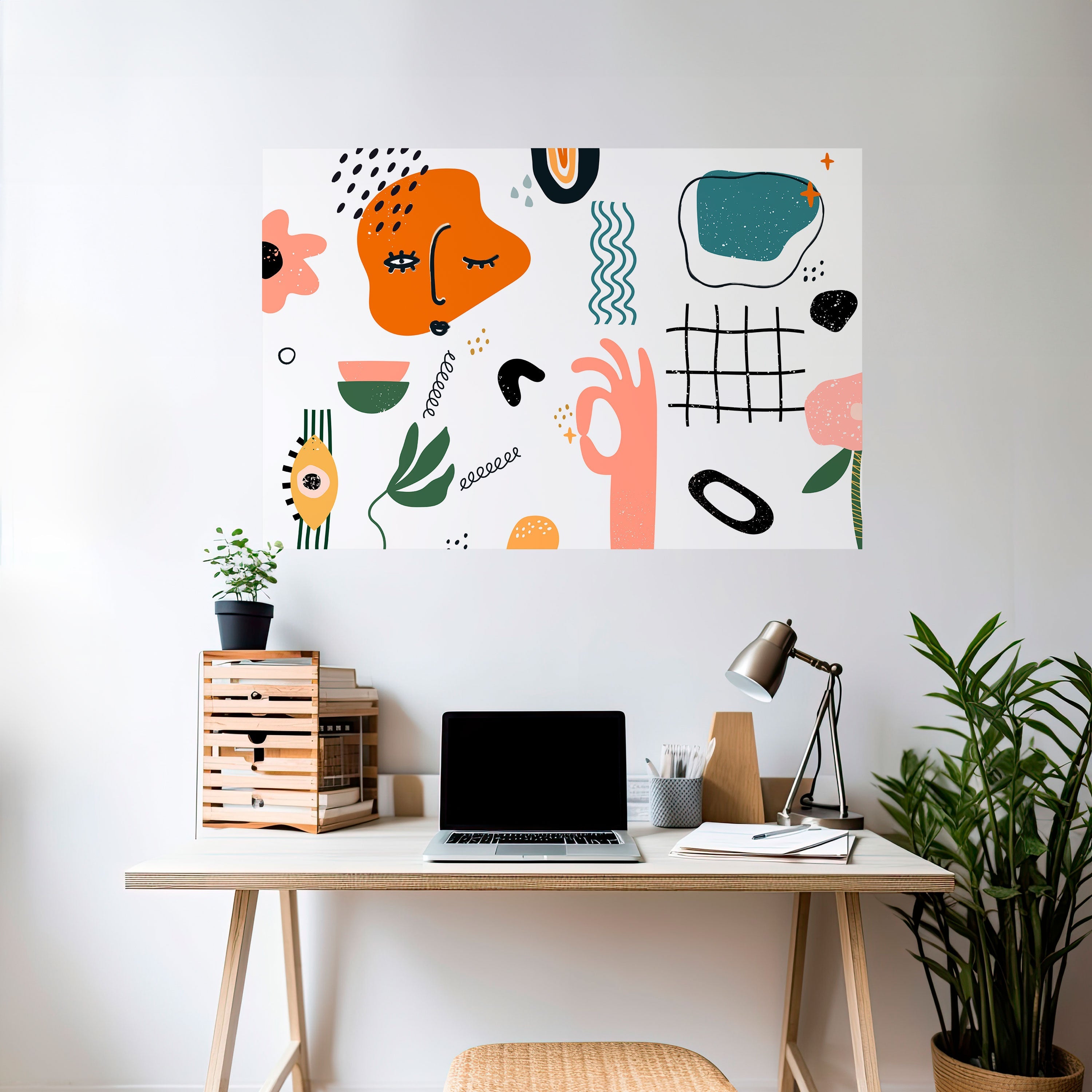 MATISSE WHIMSY horisontell affisch med självhäftande mönster