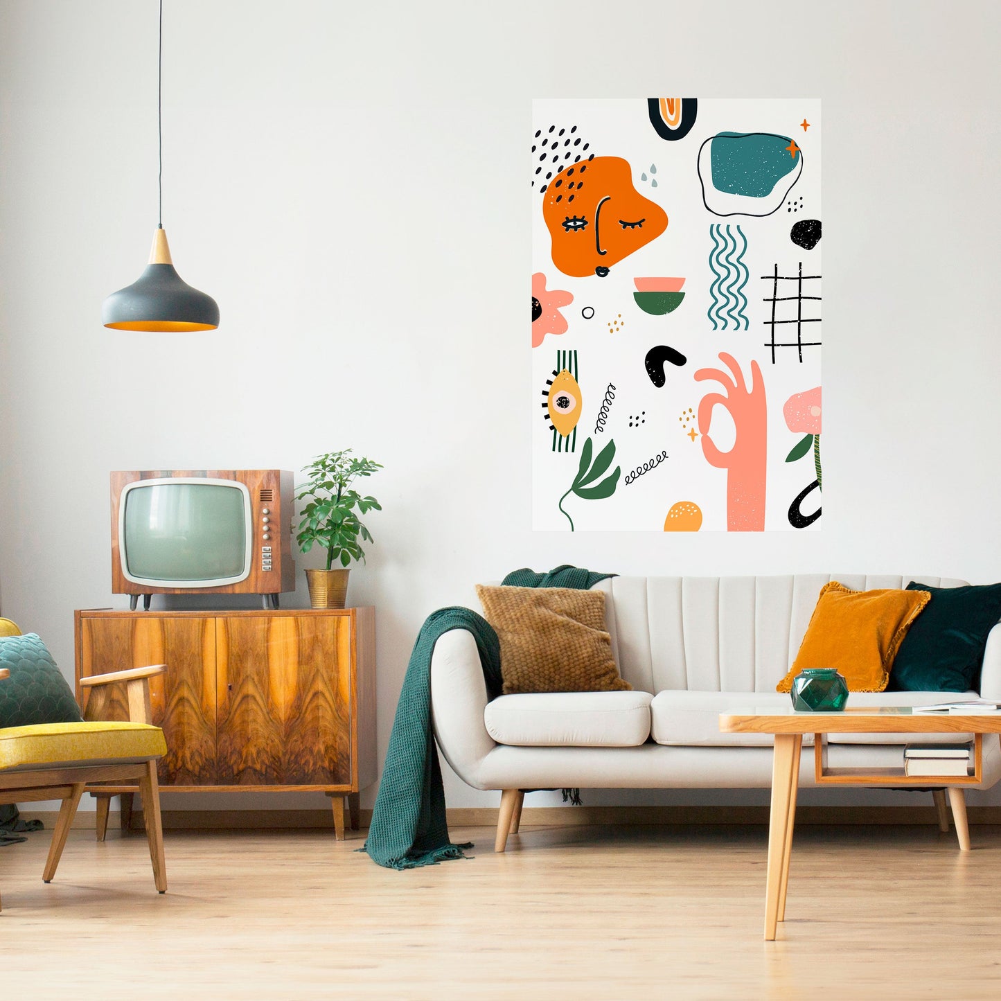 MATISSE WHIMSY vertikal affisch med självhäftande mönster