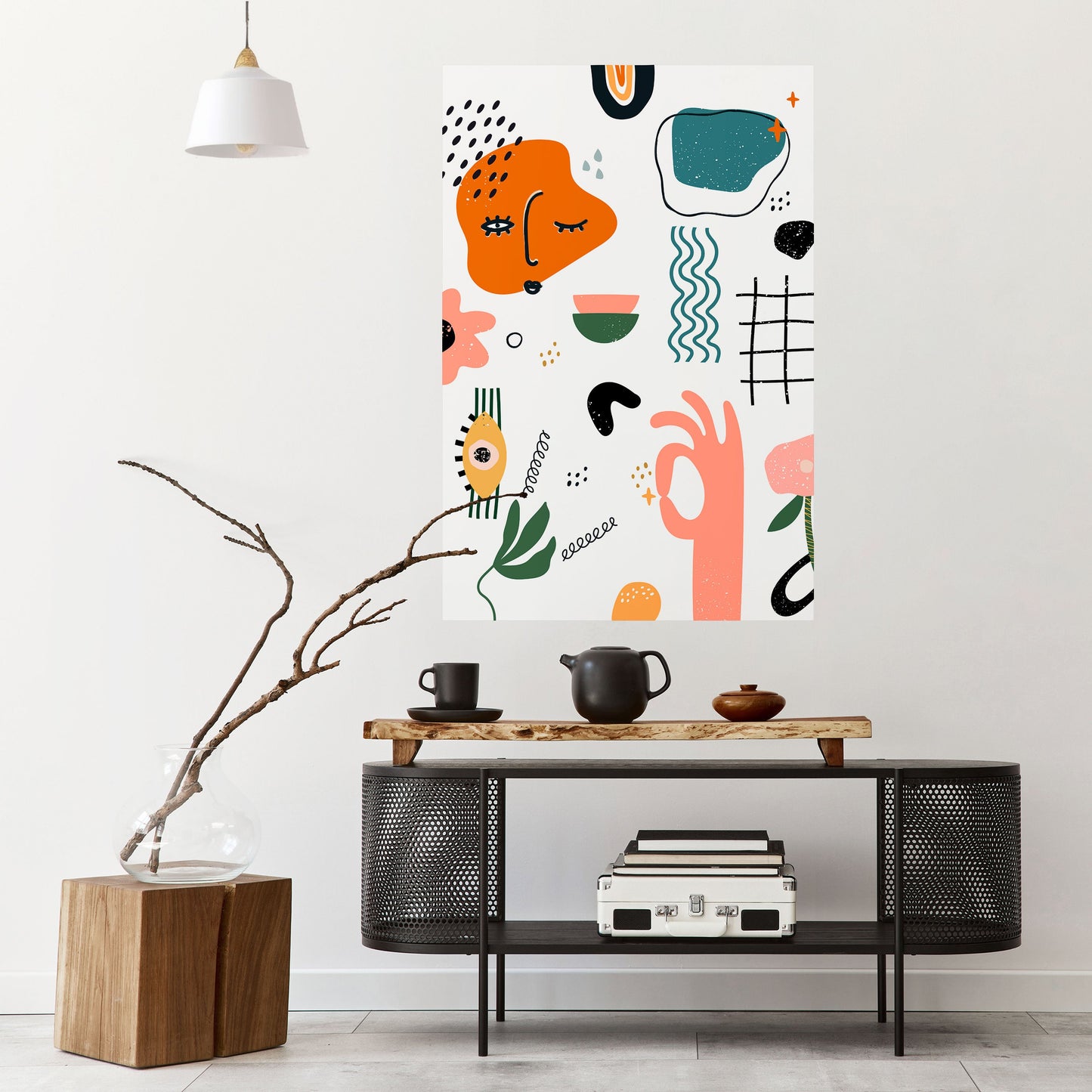 MATISSE WHIMSY vertikal affisch med självhäftande mönster