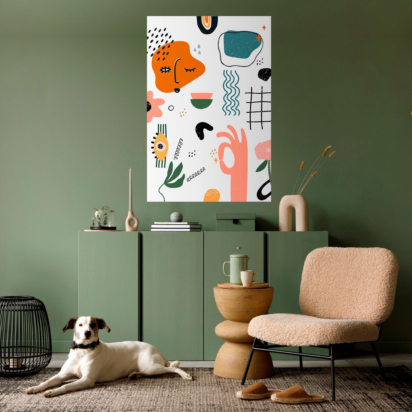 MATISSE WHIMSY vertikal affisch med självhäftande mönster