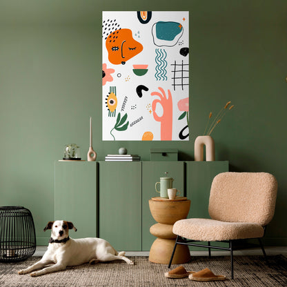 MATISSE WHIMSY vertikal affisch med självhäftande mönster