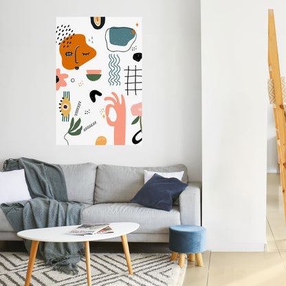 MATISSE WHIMSY vertikal affisch med självhäftande mönster
