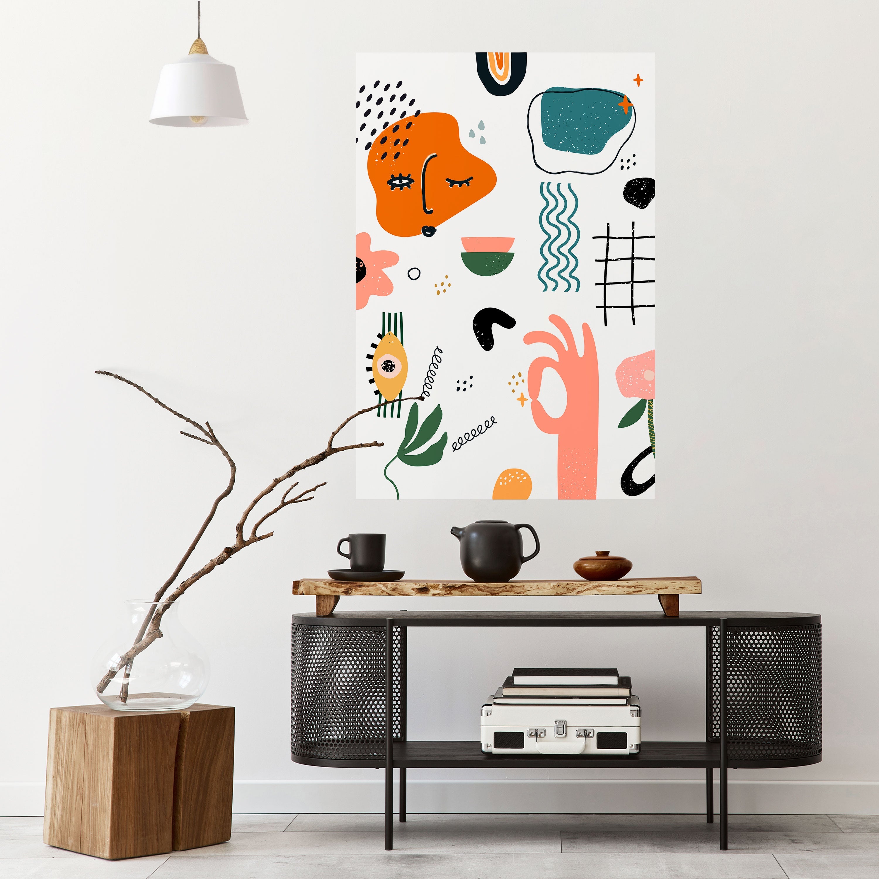 MATISSE WHIMSY vertikal affisch med självhäftande mönster