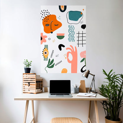 MATISSE WHIMSY vertikal affisch med självhäftande mönster