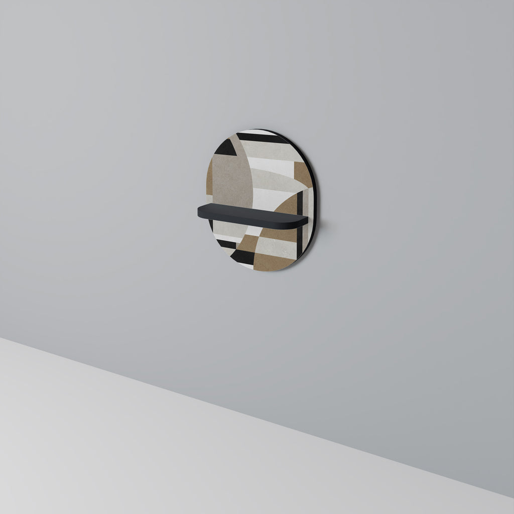 DELIKATE MEMENTO Oval konsthylla i svart finish