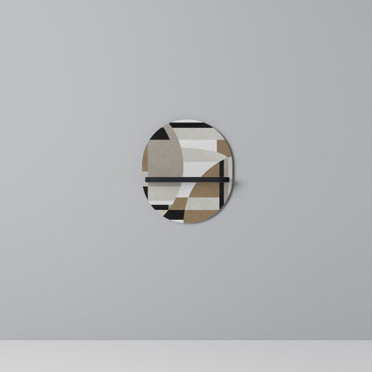 DELIKATE MEMENTO Oval konsthylla i svart finish