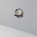 DELICATE MEMENTO Round Art Shelf In Black Finish