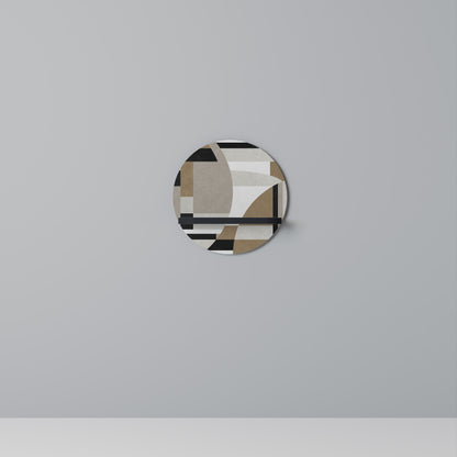 DELIKAT MEMENTO Rund konsthylla i svart finish