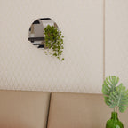 DELICATE MEMENTO Round Art Shelf In Black Finish